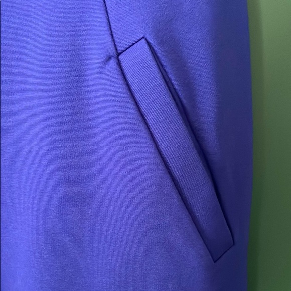 Lands' End Vibrant Blue Sheath Dress with Pockets Womens 12P Petite - Picture 6 of 7